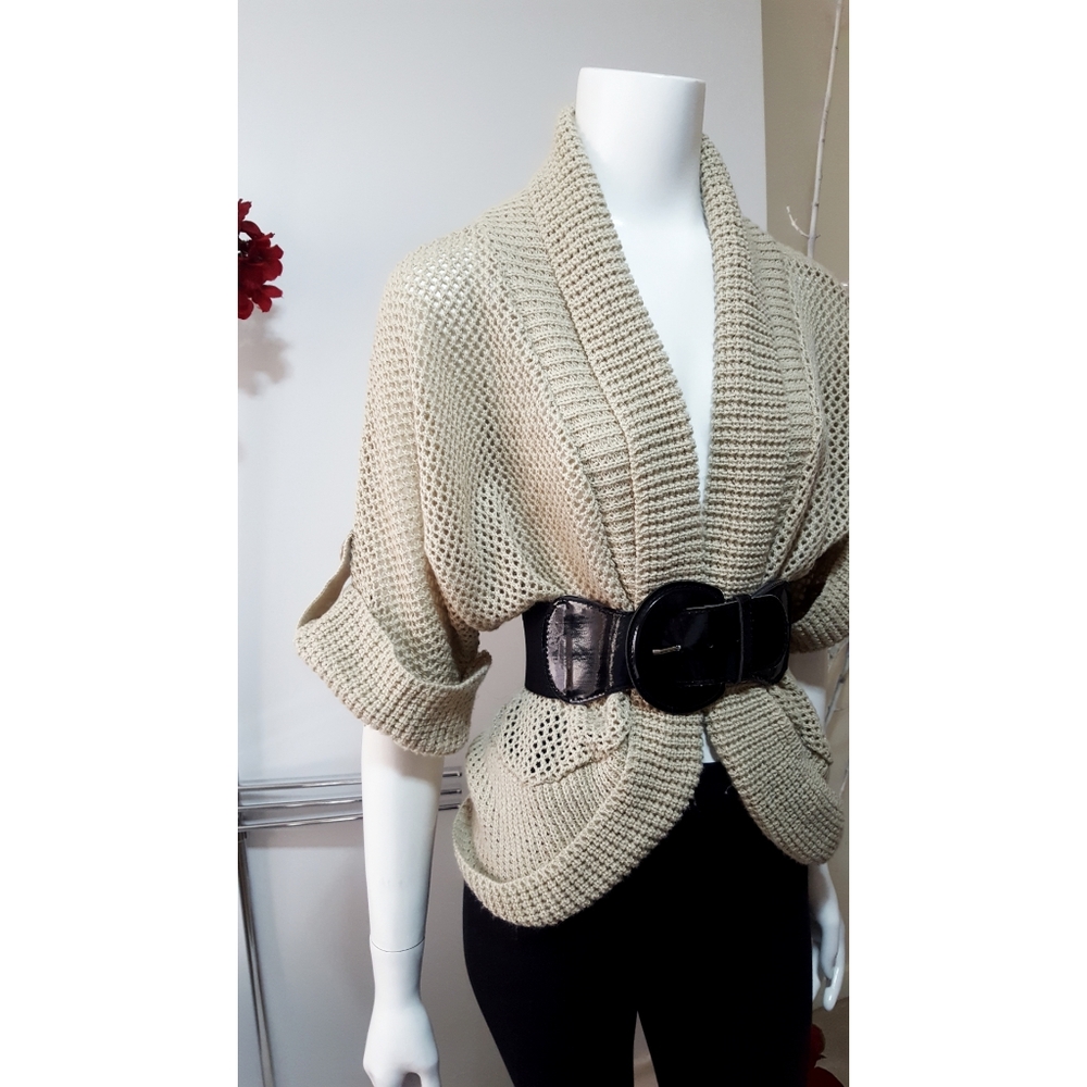 🔖Knitted🍂Sweater🍂Open Style☆Short Cardigan - Picture 4 of 6